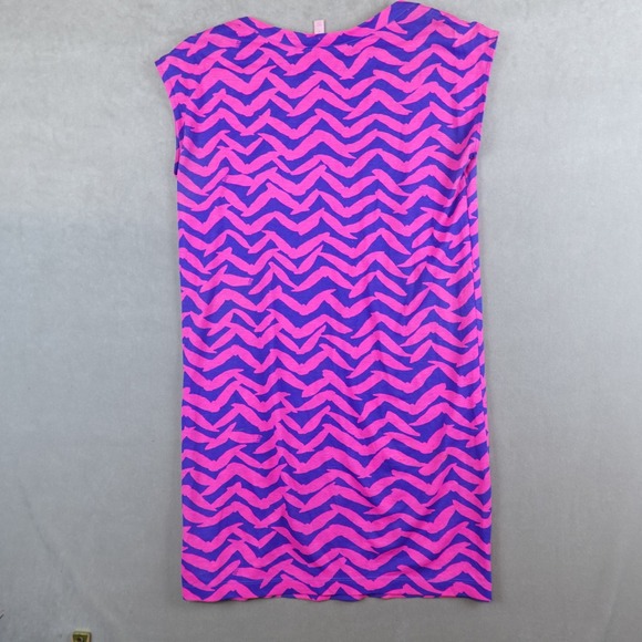 Lily Pulitzer Dress Womens Robyn Shift Short Small I Got Lucky Pop Pink Blue - Picture 7 of 9